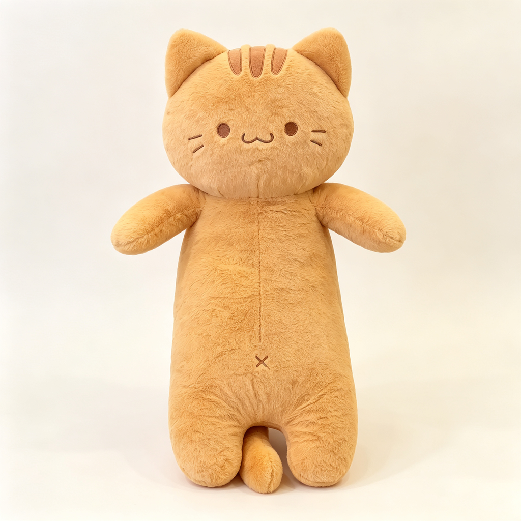 Giant Orange Cat Plush Pillow