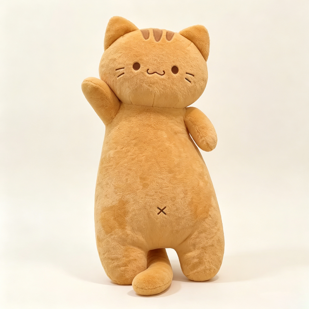 Giant Orange Cat Plush Pillow