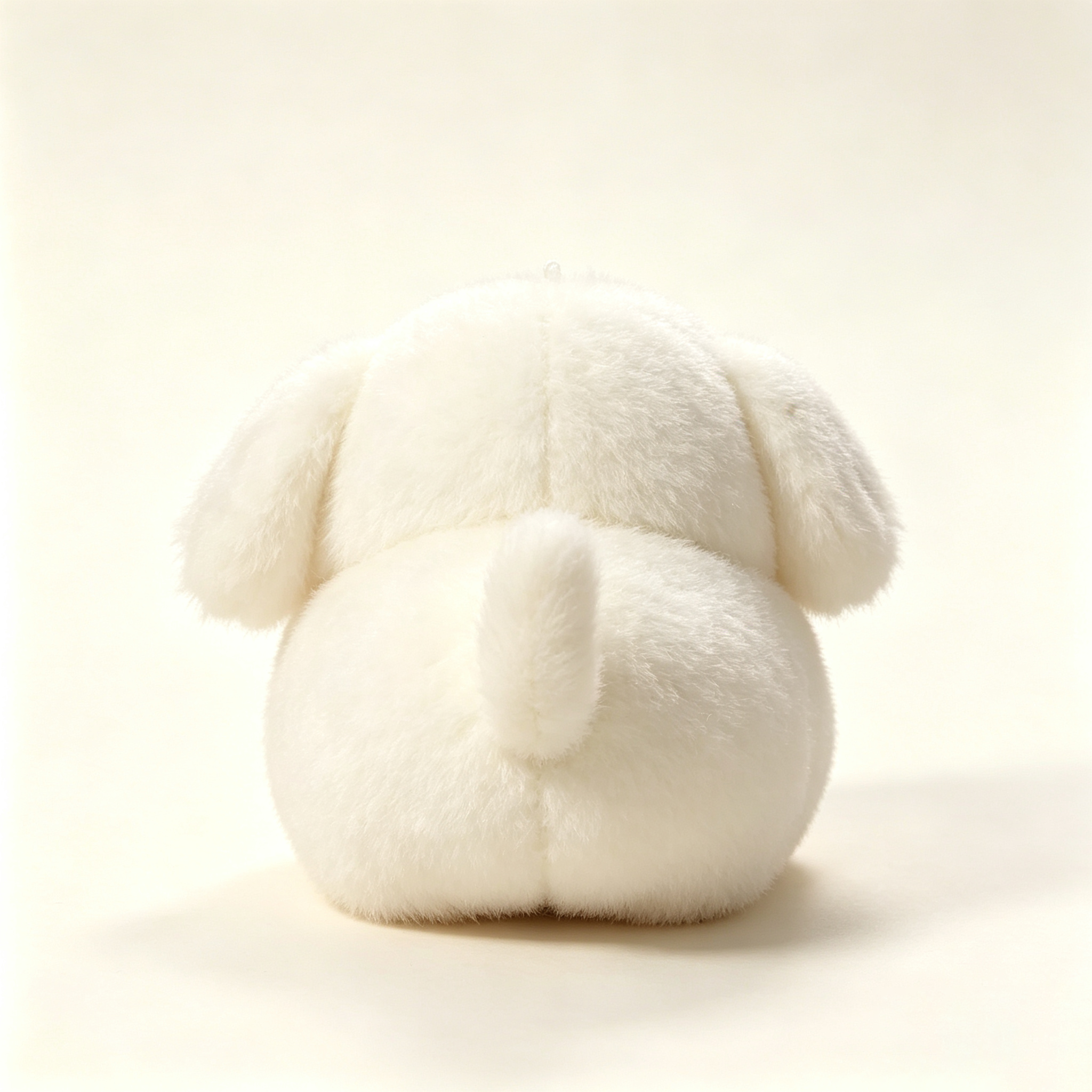 Fluffy White Puppy Plush Toy