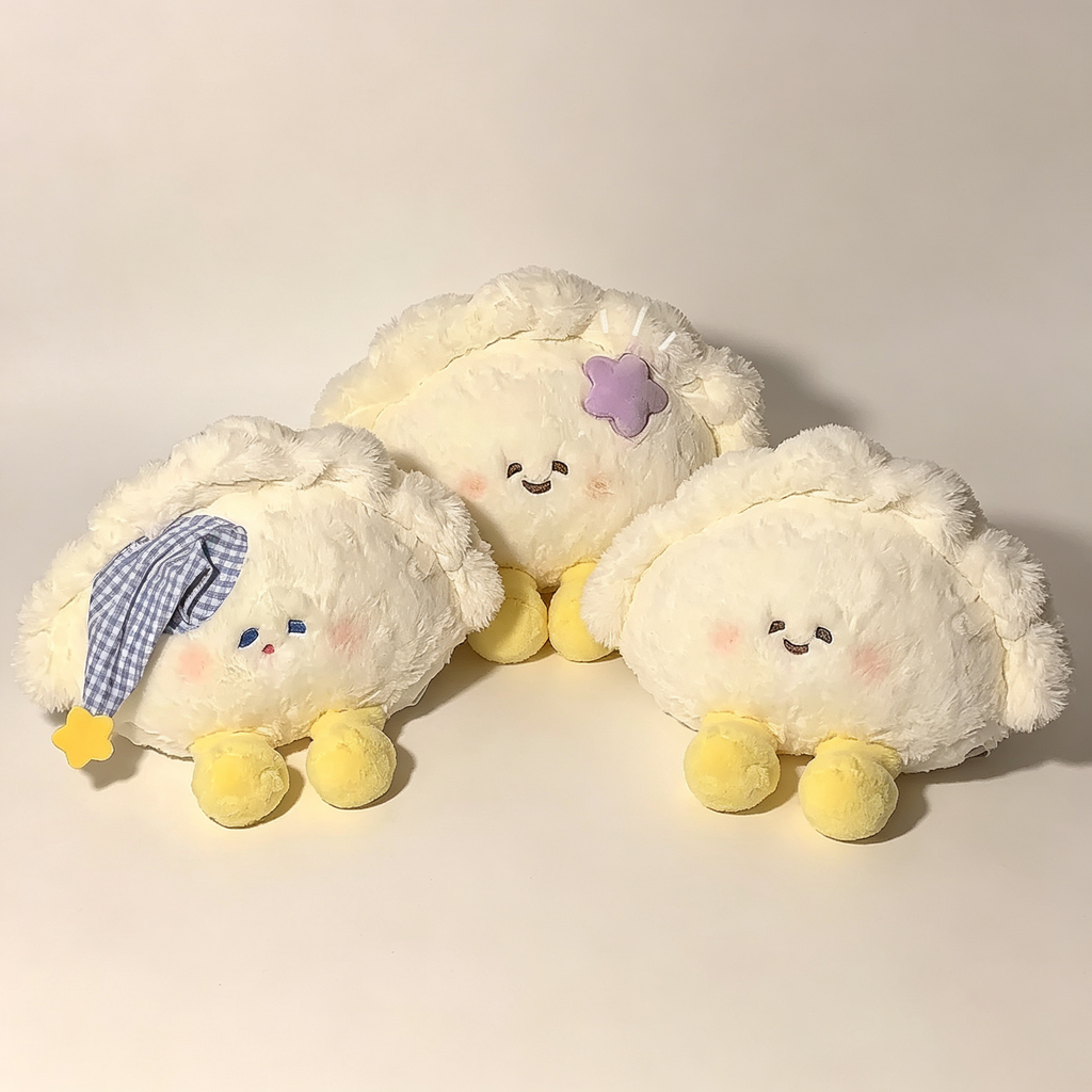Sleepy Fluffy Dog Plush Toy