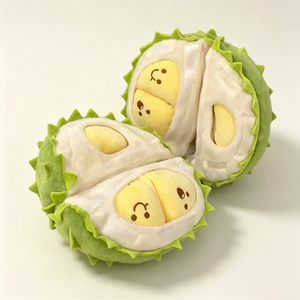 Durian Plush Toy with Removable Pulp